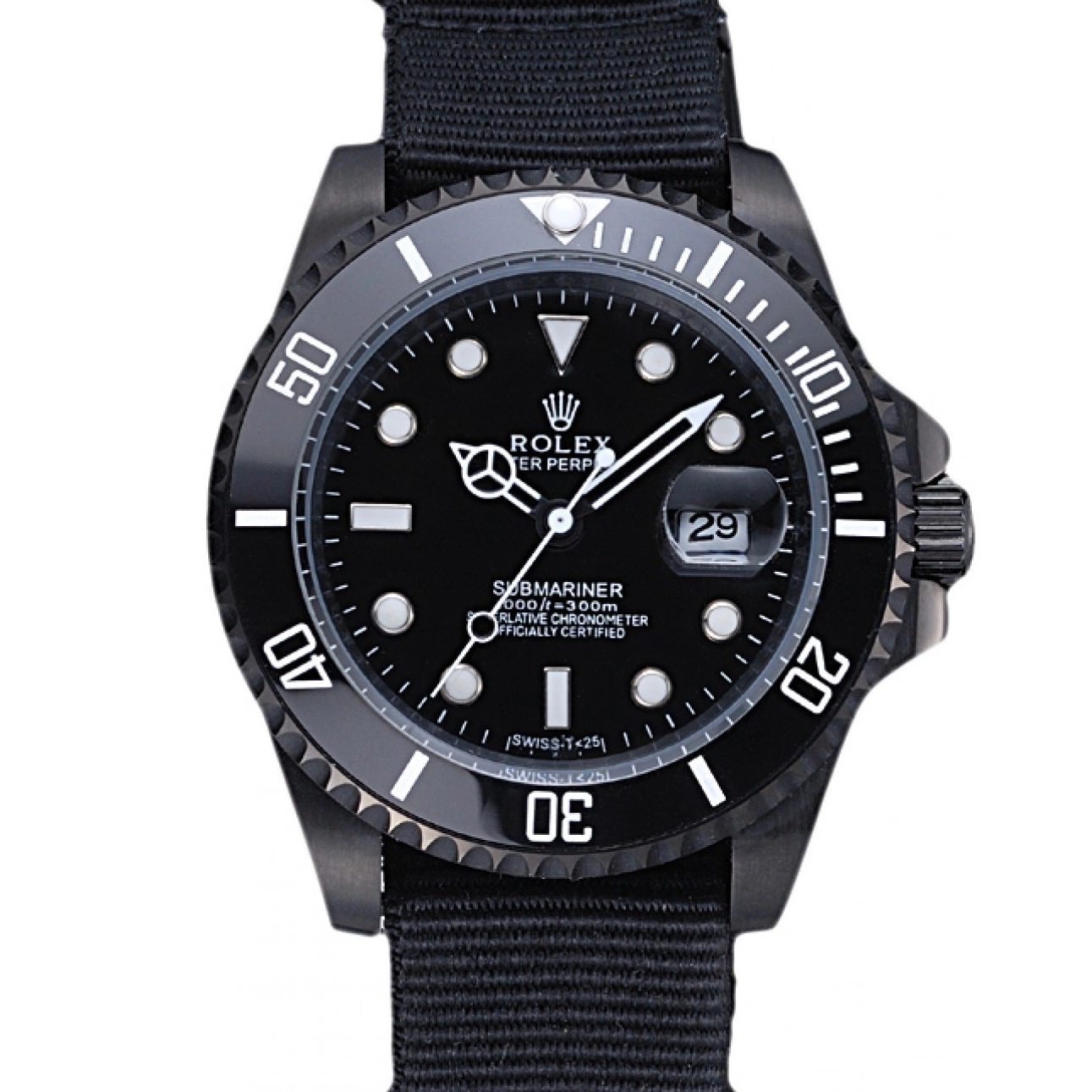 Aaa replica Submariner Black Strap Rolex 622006 Nylon 0515